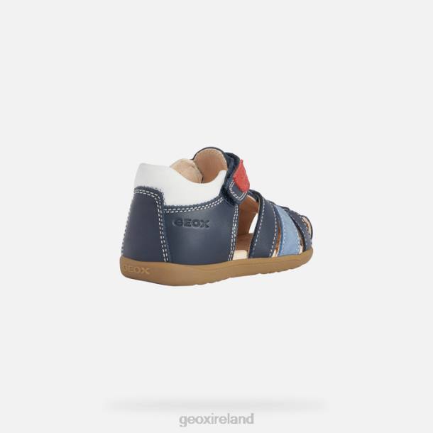 Geox 0ZTB1582 Navy/White Sandal Macchia Baby Boy