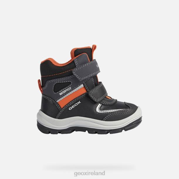 Geox 0ZTB1633 Black/Orange Flanfil Toddler