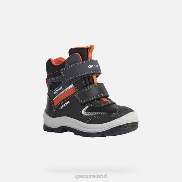 Geox 0ZTB1633 Black/Orange Flanfil Toddler