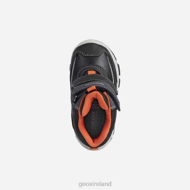 Geox 0ZTB1633 Black/Orange Flanfil Toddler