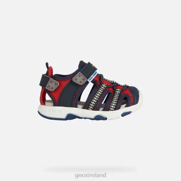 Geox 0ZTB1434 Red/Navy Sandal Multy Toddler