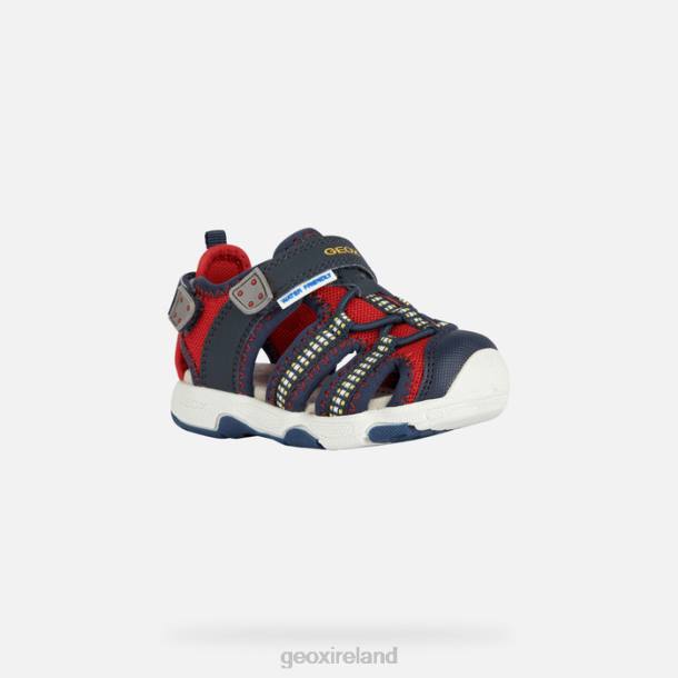 Geox 0ZTB1434 Red/Navy Sandal Multy Toddler
