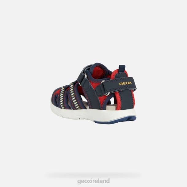 Geox 0ZTB1434 Red/Navy Sandal Multy Toddler