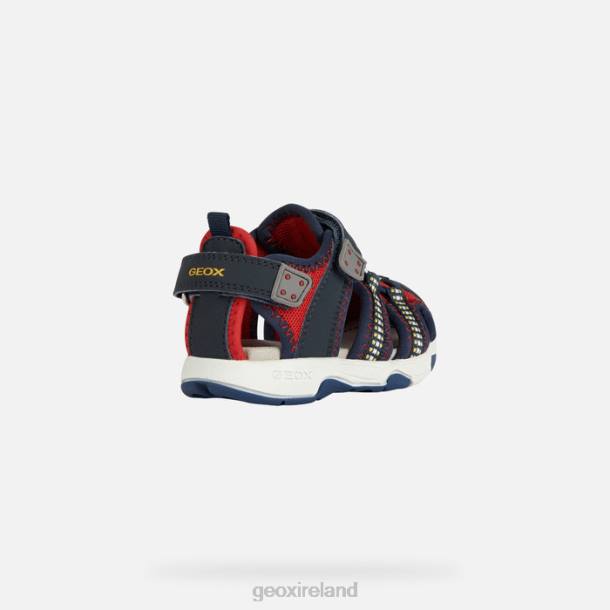 Geox 0ZTB1434 Red/Navy Sandal Multy Toddler