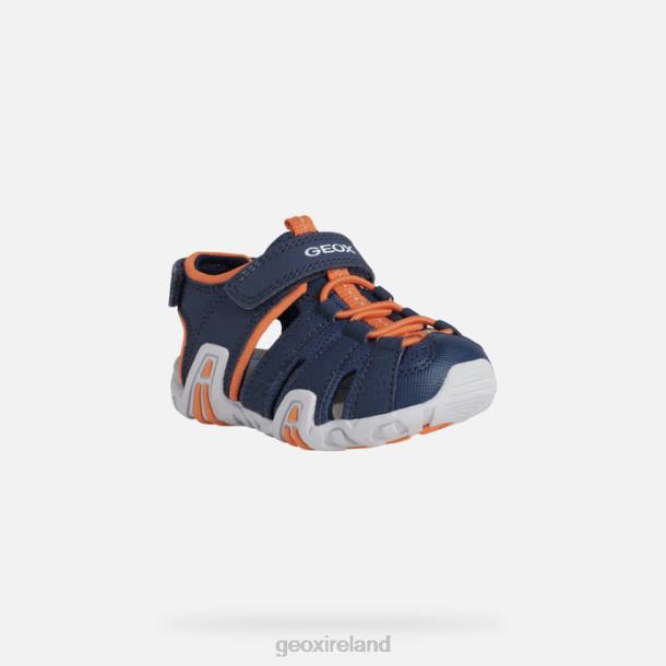 Geox 0ZTB1448 Navy/Orange Kraze Toddler