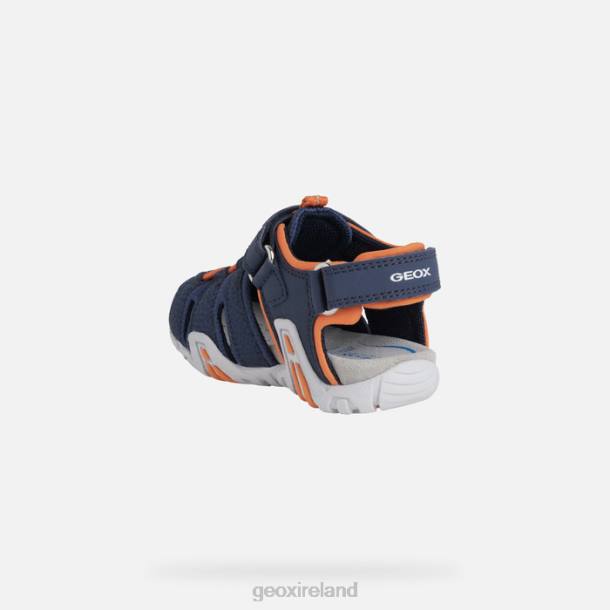Geox 0ZTB1448 Navy/Orange Kraze Toddler