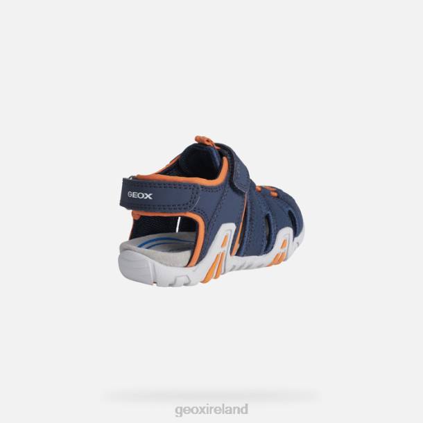 Geox 0ZTB1448 Navy/Orange Kraze Toddler