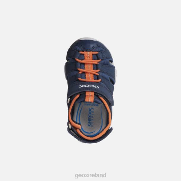 Geox 0ZTB1448 Navy/Orange Kraze Toddler