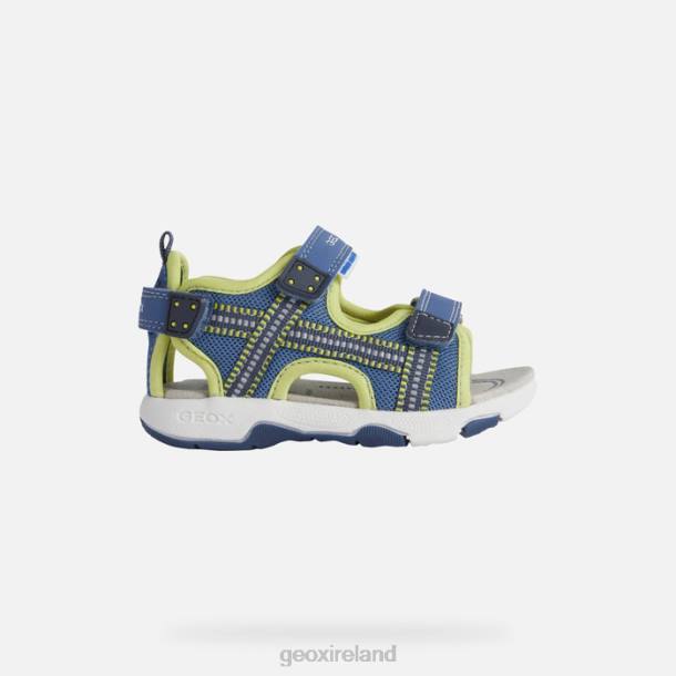 Geox 0ZTB1495 Light Blue/Lime Sandal Multy Toddler