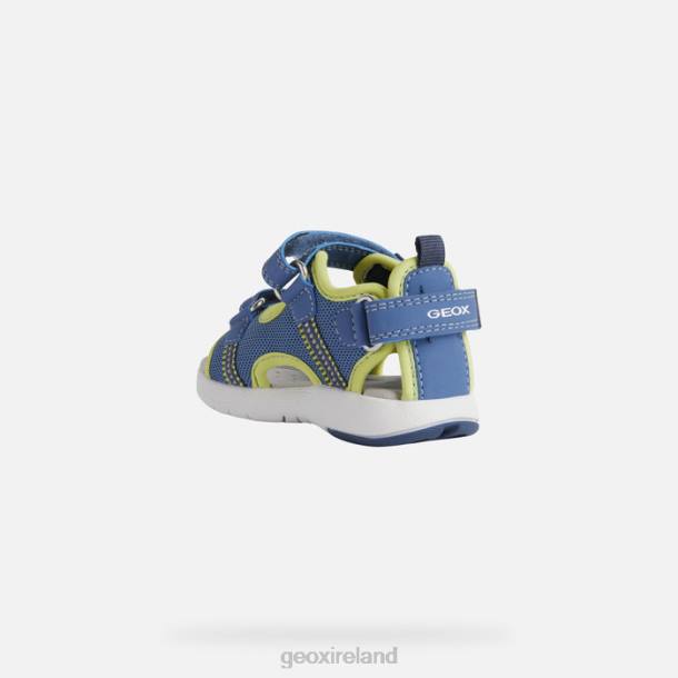 Geox 0ZTB1495 Light Blue/Lime Sandal Multy Toddler