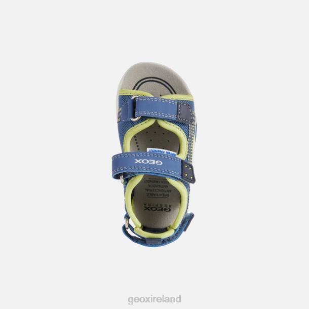 Geox 0ZTB1495 Light Blue/Lime Sandal Multy Toddler