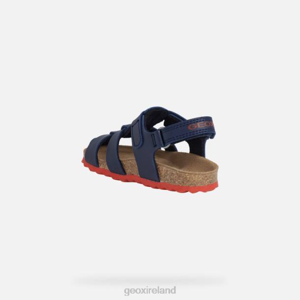 Geox 0ZTB1532 Navy/Red Sandal Chalki Toddler