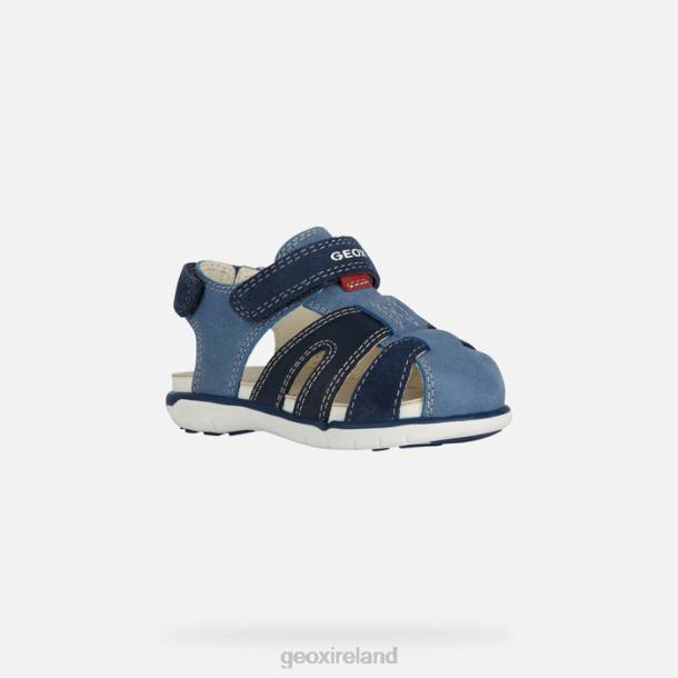 Geox 0ZTB1535 Blue/Red Sandal Delhi Toddler