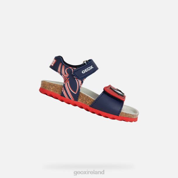 Geox 0ZTB1551 Dark Navy/Red Sandal Chalki Baby