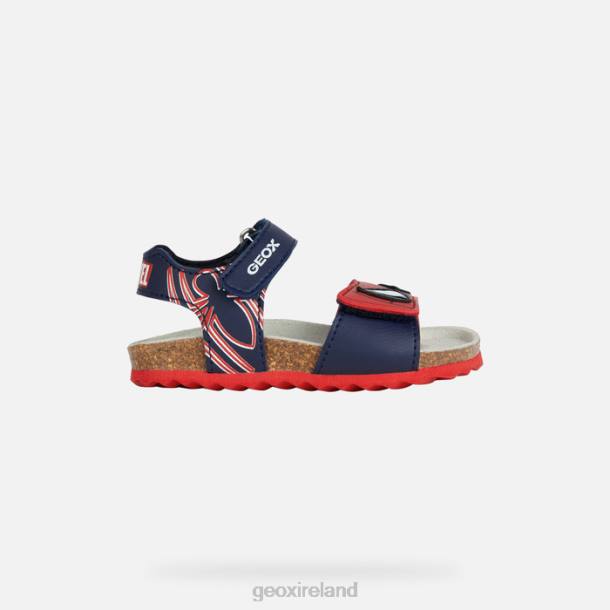 Geox 0ZTB1551 Dark Navy/Red Sandal Chalki Baby
