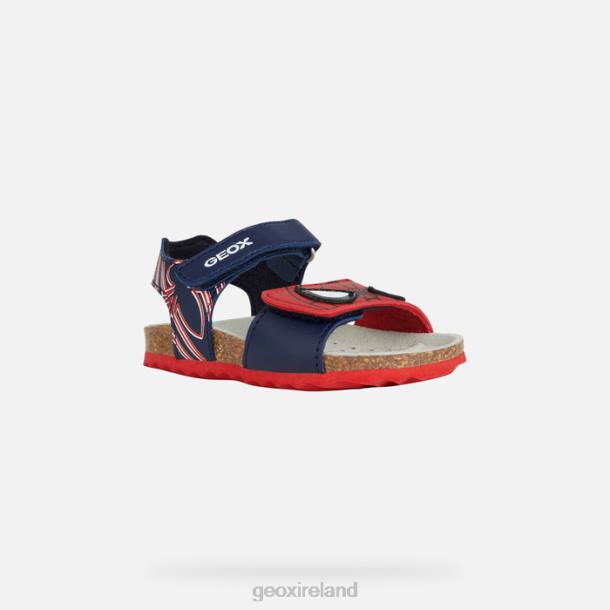 Geox 0ZTB1551 Dark Navy/Red Sandal Chalki Baby