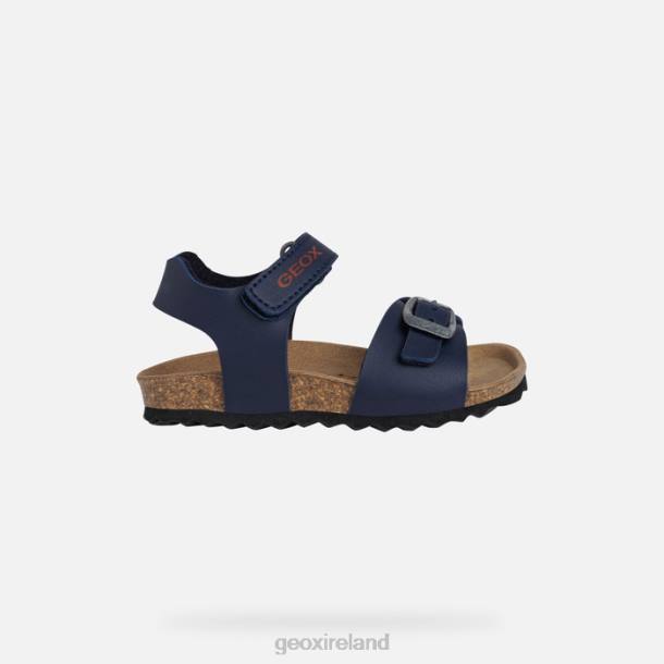 Geox 0ZTB1587 Navy/Dark Red Sandal Chalki Toddler