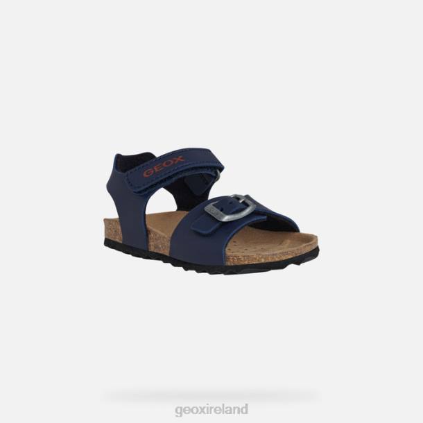 Geox 0ZTB1587 Navy/Dark Red Sandal Chalki Toddler