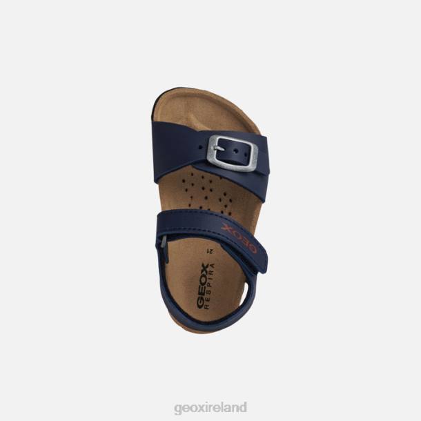 Geox 0ZTB1587 Navy/Dark Red Sandal Chalki Toddler