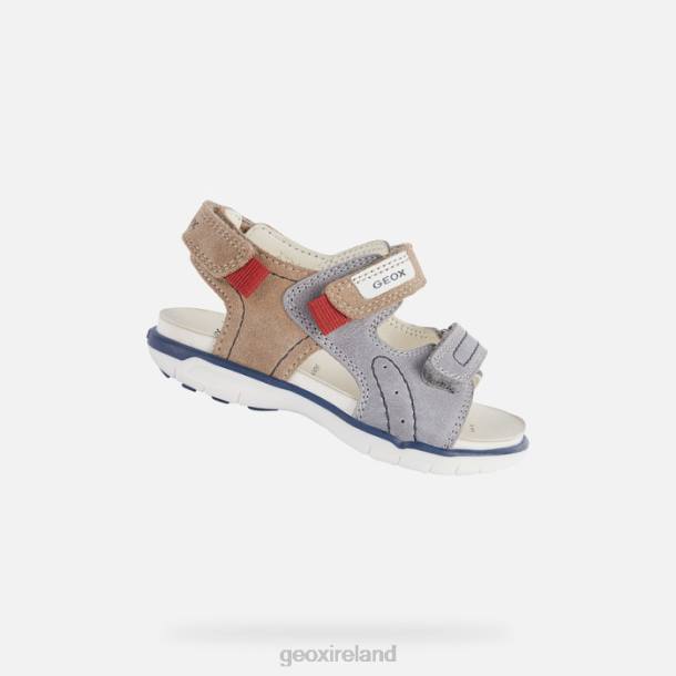 Geox 0ZTB1629 Grey/Beige Sandal Delhi Toddler