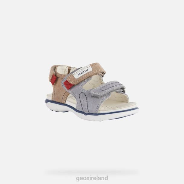 Geox 0ZTB1629 Grey/Beige Sandal Delhi Toddler