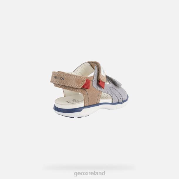 Geox 0ZTB1629 Grey/Beige Sandal Delhi Toddler