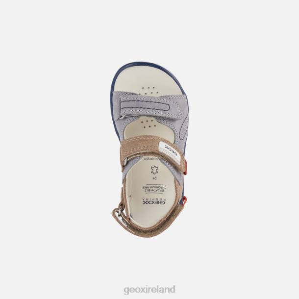 Geox 0ZTB1629 Grey/Beige Sandal Delhi Toddler
