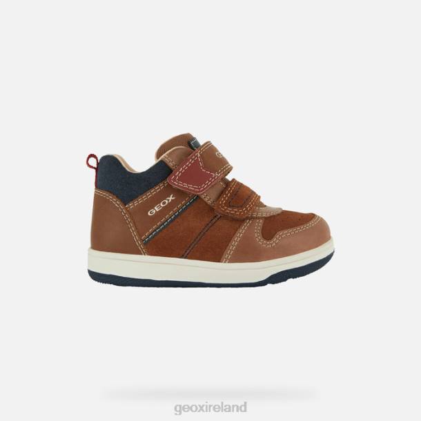 Geox 0ZTB1523 Lt Brown/Navy New Flick Toddler