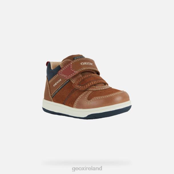 Geox 0ZTB1523 Lt Brown/Navy New Flick Toddler
