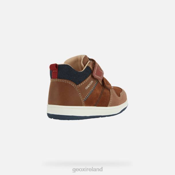 Geox 0ZTB1523 Lt Brown/Navy New Flick Toddler