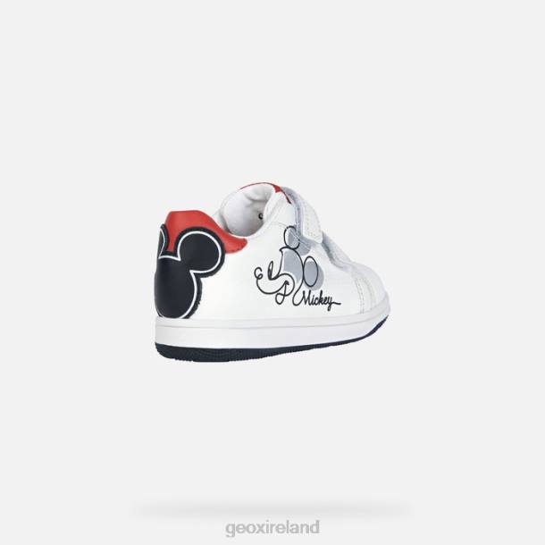 Geox 0ZTB1553 White/Black New Flick Baby