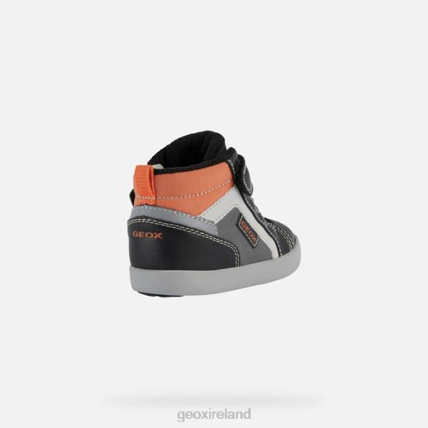 Geox 0ZTB1559 Black/Orange Gisli Toddler