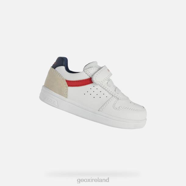Geox 0ZTB1579 White/Red Djrock Toddler