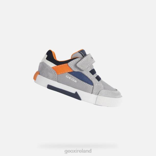 Geox 0ZTB1592 Light Grey/Orange Kilwi Toddler
