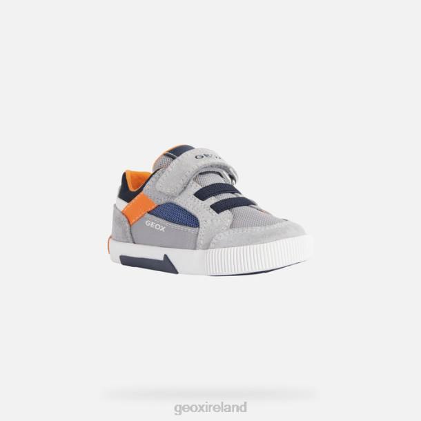 Geox 0ZTB1592 Light Grey/Orange Kilwi Toddler