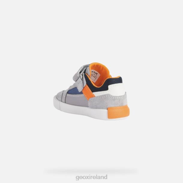 Geox 0ZTB1592 Light Grey/Orange Kilwi Toddler