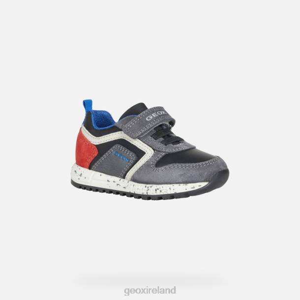 Geox 0ZTB1638 Dark Grey/Red Alben Toddler
