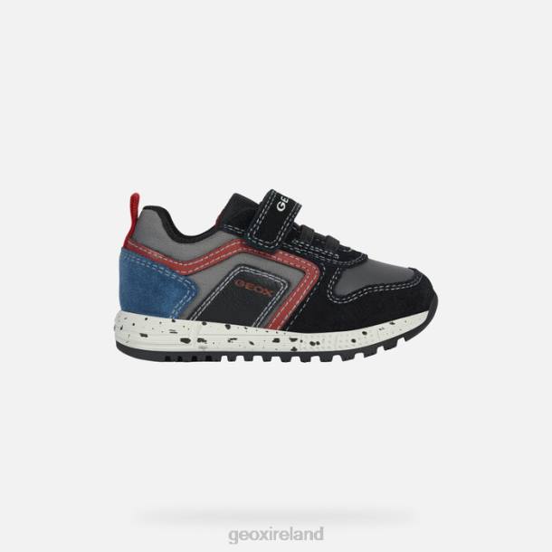 Geox 0ZTB1639 Black/Dark Red Alben Toddler
