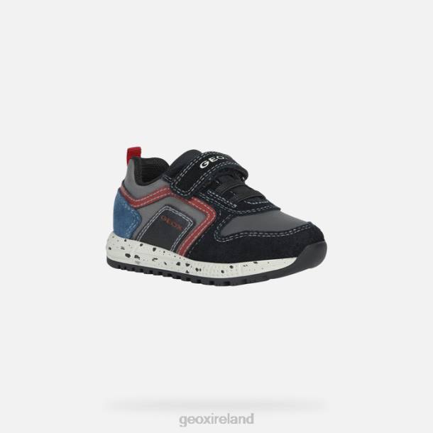 Geox 0ZTB1639 Black/Dark Red Alben Toddler