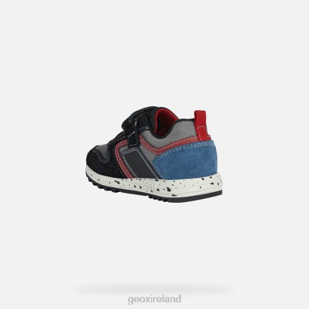 Geox 0ZTB1639 Black/Dark Red Alben Toddler