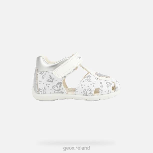 Geox 0ZTB1516 White/Silver Elthan Baby Girl