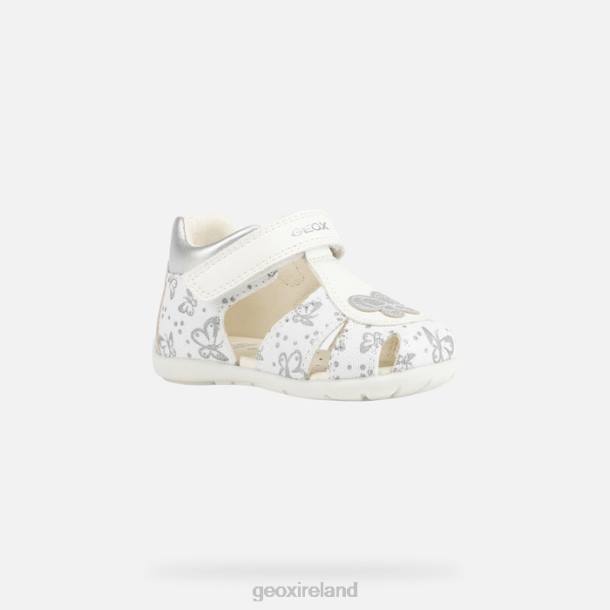 Geox 0ZTB1516 White/Silver Elthan Baby Girl