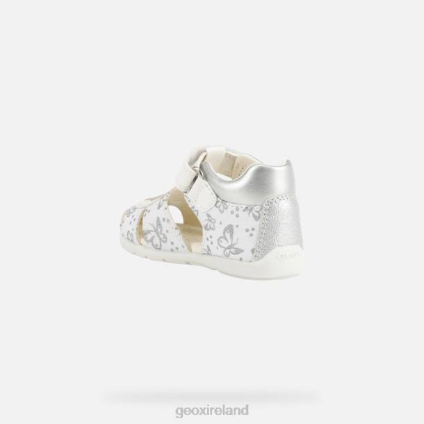 Geox 0ZTB1516 White/Silver Elthan Baby Girl