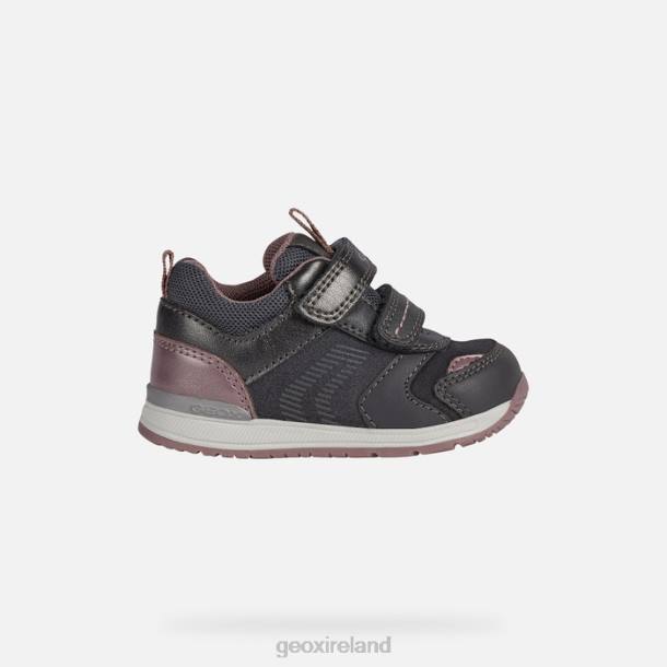 Geox 0ZTB1614 Dark Grey/Pink Rishon Baby Girl