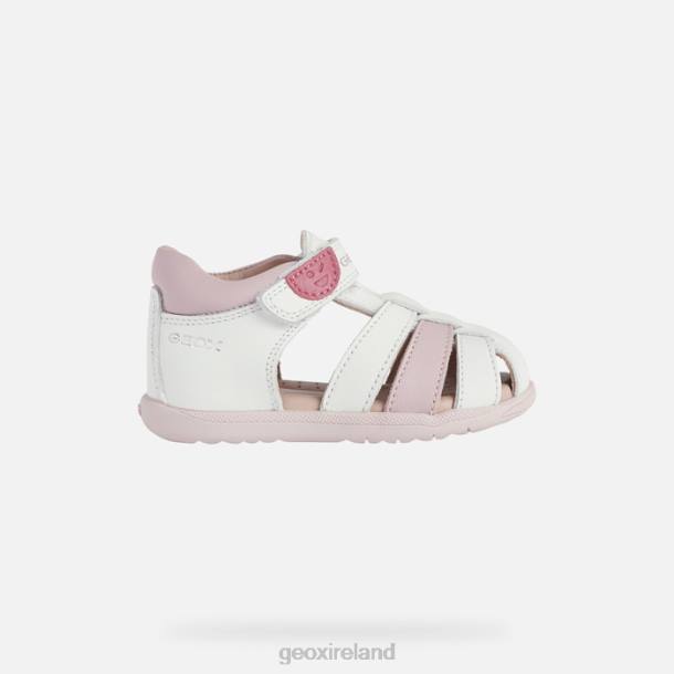 Geox 0ZTB1624 White/Rose Sandal Macchia Baby Girl