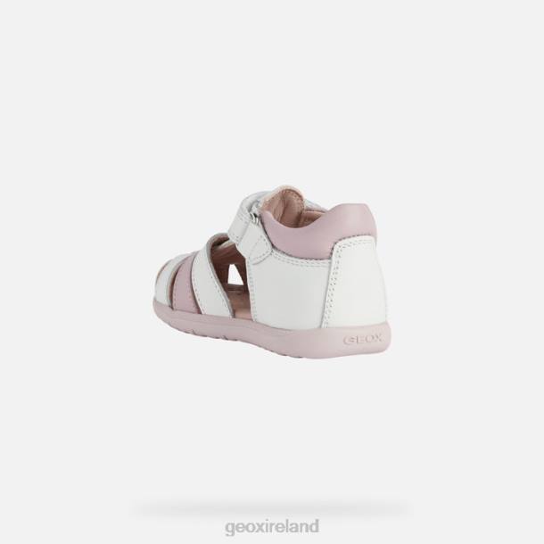 Geox 0ZTB1624 White/Rose Sandal Macchia Baby Girl