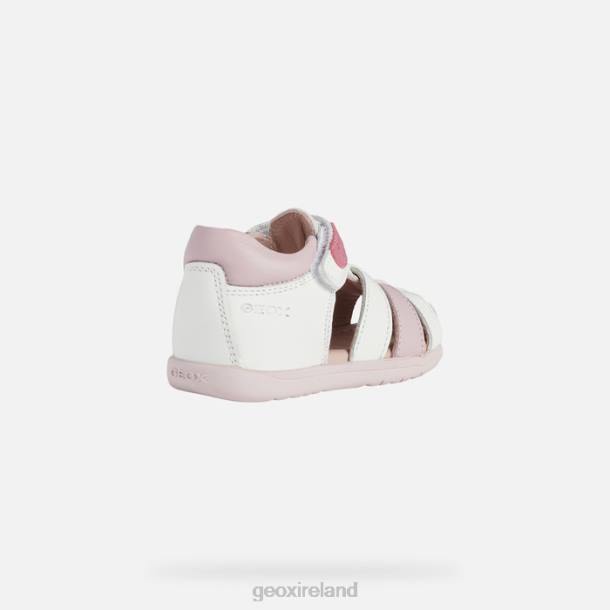 Geox 0ZTB1624 White/Rose Sandal Macchia Baby Girl