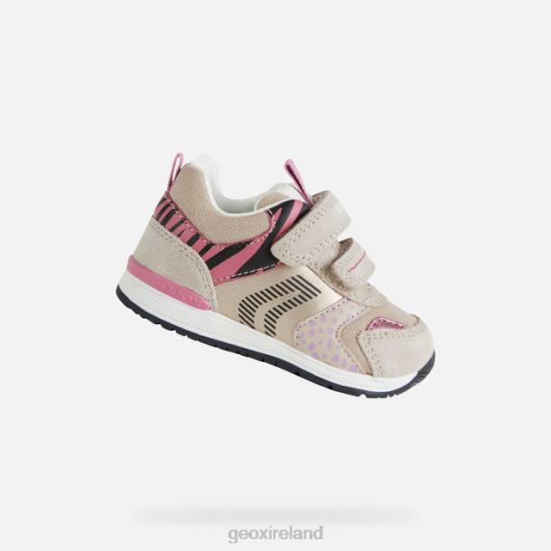 Geox 0ZTB1642 Beige/Fuchsia Rishon Baby Girl