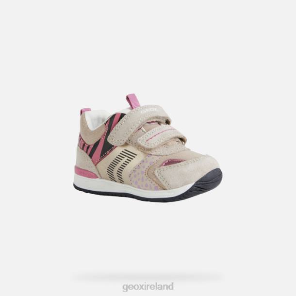 Geox 0ZTB1642 Beige/Fuchsia Rishon Baby Girl