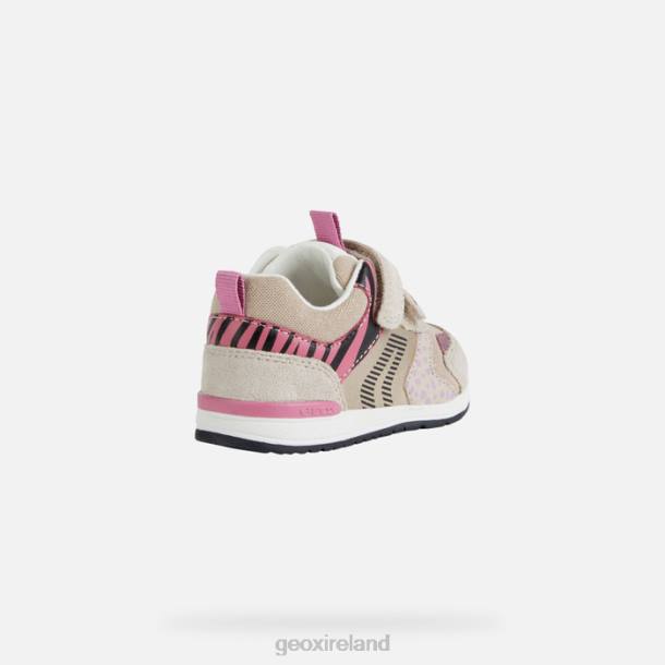 Geox 0ZTB1642 Beige/Fuchsia Rishon Baby Girl
